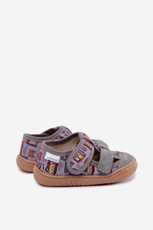Zapatillas infantiles Barefoot Milami en gris Lumi