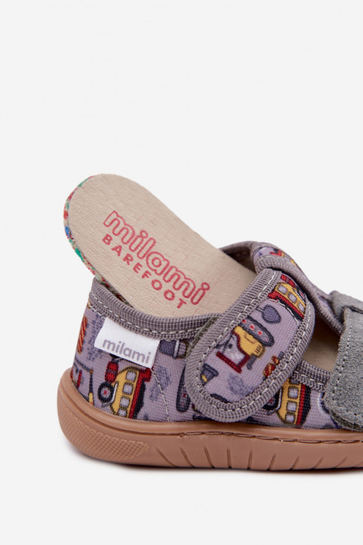 Zapatillas infantiles Barefoot Milami en gris Lumi