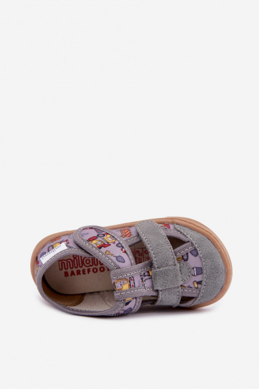 Zapatillas infantiles Barefoot Milami en gris Lumi