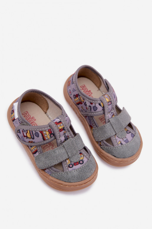 Zapatillas infantiles Barefoot Milami en gris Lumi
