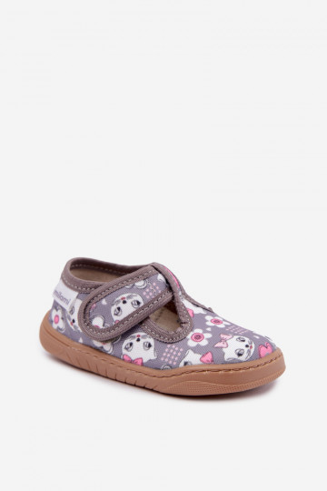 Zapatillas infantiles con cierres adhesivos Milami grises Talirae