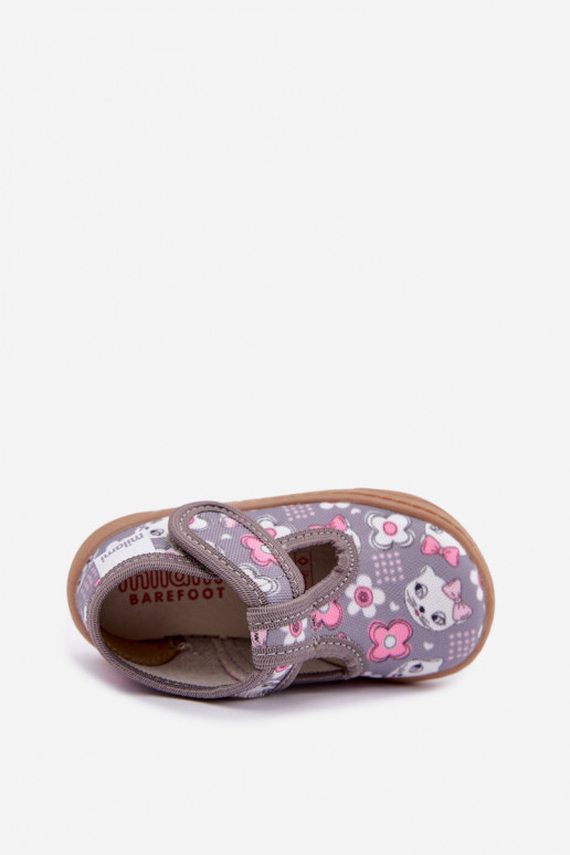 Zapatillas infantiles con cierres adhesivos Milami grises Talirae