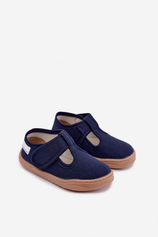 Zapatillas infantiles con cierres adhesivos Milami azul oscuro Talirae