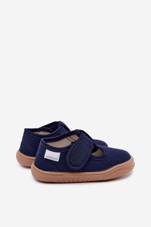 Zapatillas infantiles con cierres adhesivos Milami azul oscuro Talirae