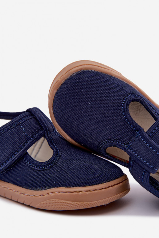 Zapatillas infantiles con cierres adhesivos Milami azul oscuro Talirae