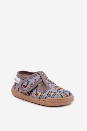 Zapatillas infantiles con cierres adhesivos Milami grises Talirae