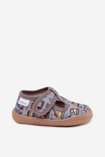 Zapatillas infantiles con cierres adhesivos Milami grises Talirae 2