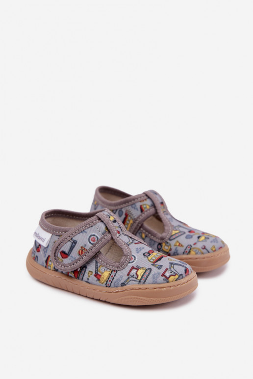 Zapatillas infantiles con cierres adhesivos Milami grises Talirae