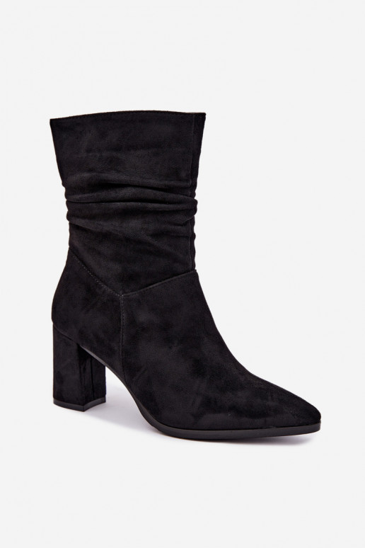 Botines de mujer cálidos con parte superior curva negra Dalessia