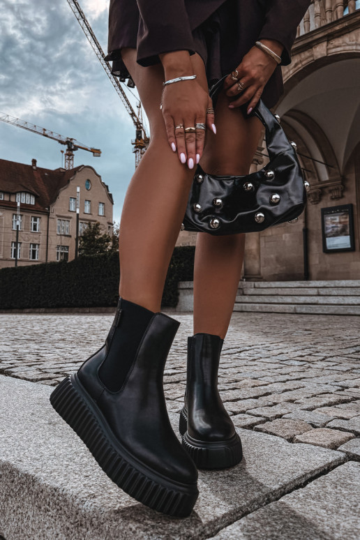 Botines de mujer elegantes con plataforma negra Big Star