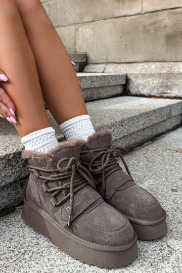 Botas de nieve de ante para mujer color marrón Big Star 2