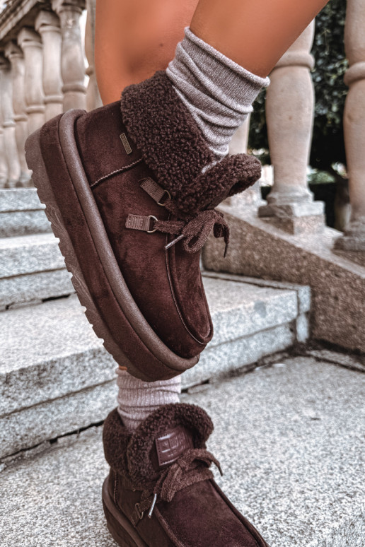 botas de nieve con plataforma y aislamiento Big Star UU274214 color chocolate