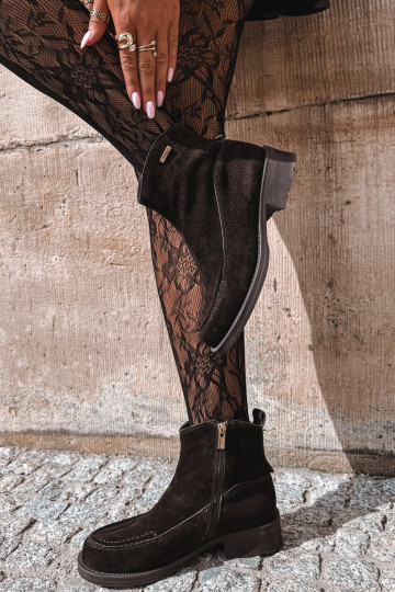 botas aisladas de ante natural para mujeres Big Star UU274602 color chocolate