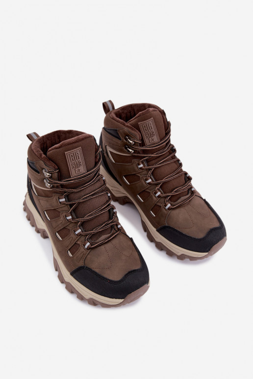 botas de senderismo aisladas para hombres Big Star UU174316 color marrón