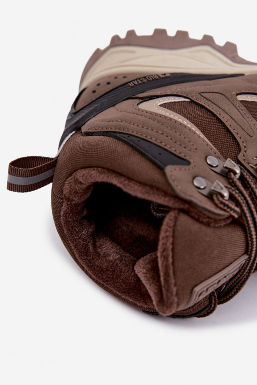 botas de senderismo aisladas para hombres Big Star UU174316 color marrón