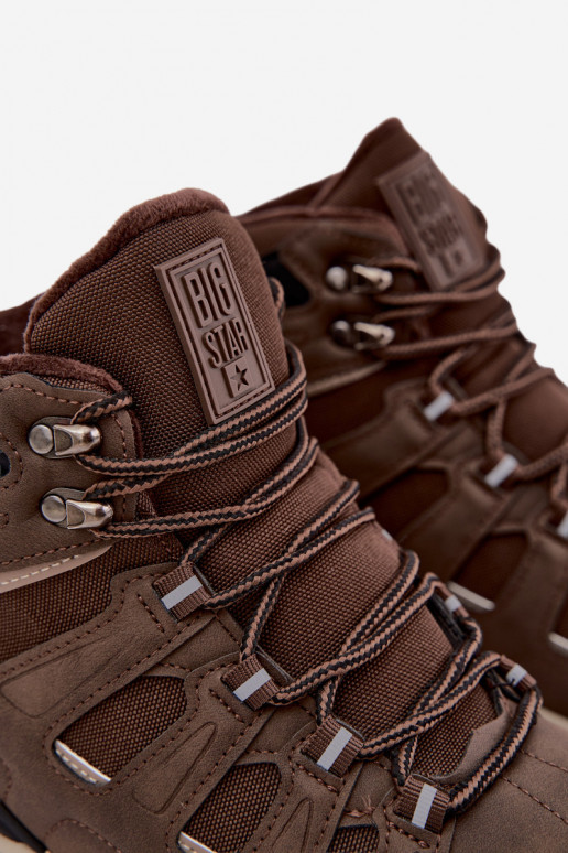 botas de senderismo aisladas para hombres Big Star UU174316 color marrón