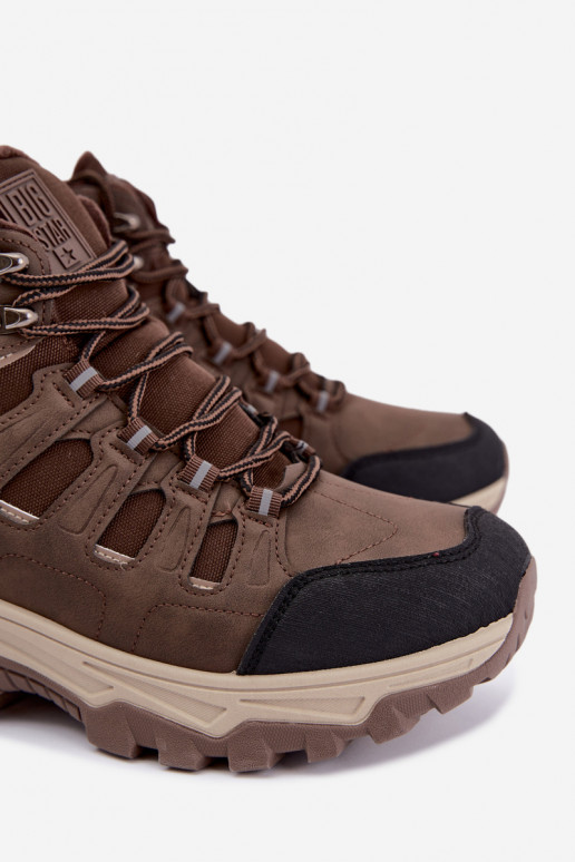 botas de senderismo aisladas para hombres Big Star UU174316 color marrón