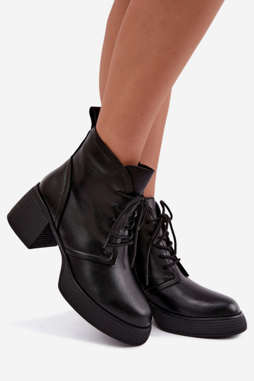 botines aislados para mujeres D&A CR62-3368 en negro