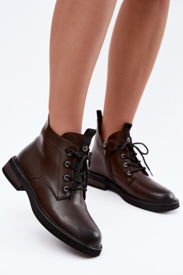botines aislados con tacones anchos D&A CR62-3337 en color chocolate 2