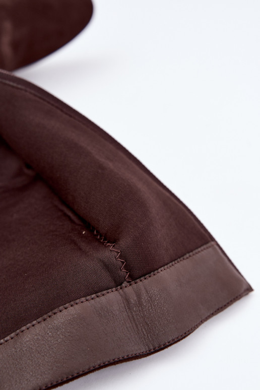 Botas largas para mujer forradas con tacones S.Barski HY62-8131 chocolate