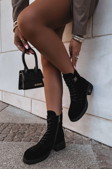 Zapatos cálidos para mujer de ante sintético en negro Vinceza 67044 2