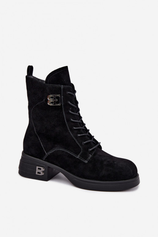 Zapatos cálidos para mujer de ante sintético en negro Vinceza 67044