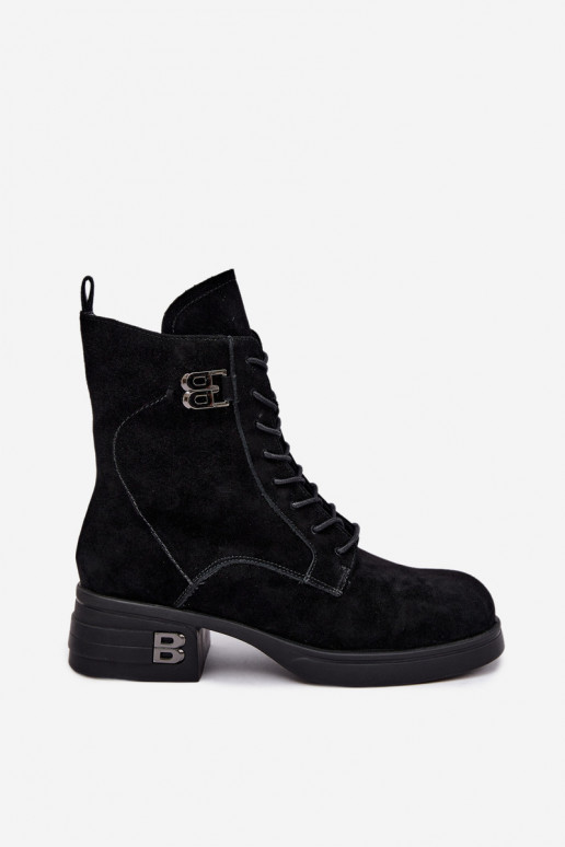 Zapatos cálidos para mujer de ante sintético en negro Vinceza 67044