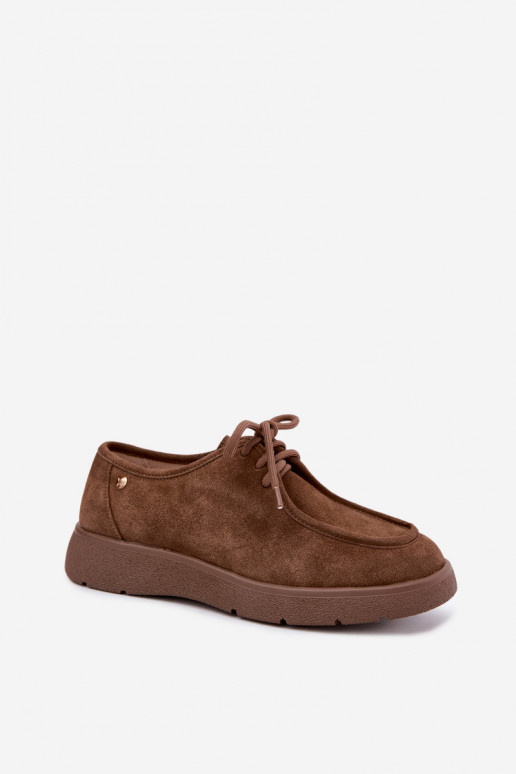 Zapatos de mujer de ante sintético Tai turiciejka K7189-04 en arena