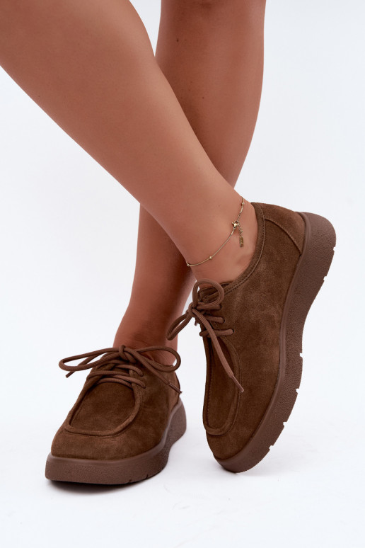 Zapatos de mujer de ante sintético Tai turiciejka K7189-04 en arena
