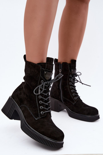 Botines de ante aislados Klocke Tai turiciejka K7675-23 en negro 2
