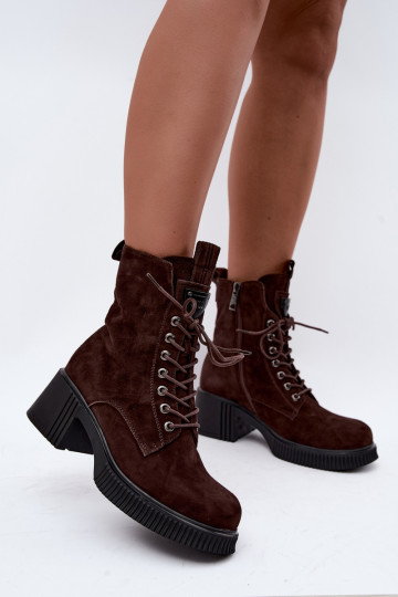 Botines de ante aislados Klocke Tai turiciejka K7675-29 en chocolate 2