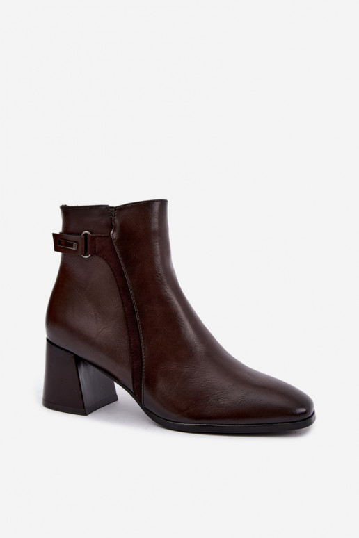 Botines aislados con tacones Vinceza 58660 chocolate