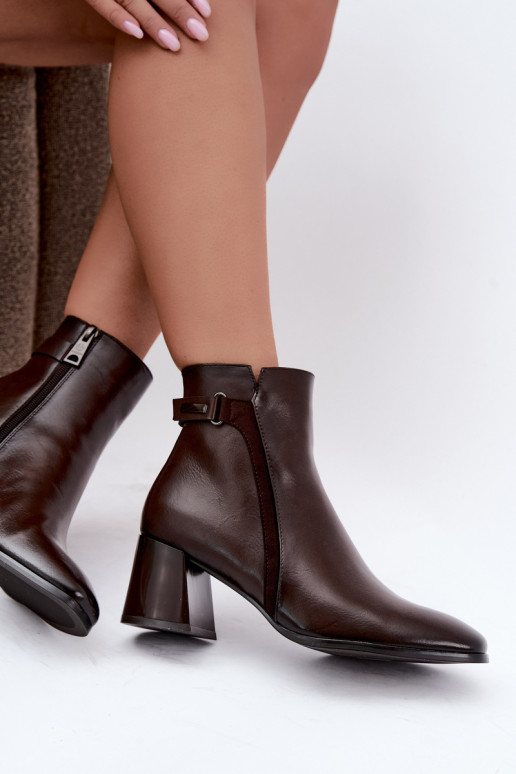 Botines aislados con tacones Vinceza 58660 chocolate