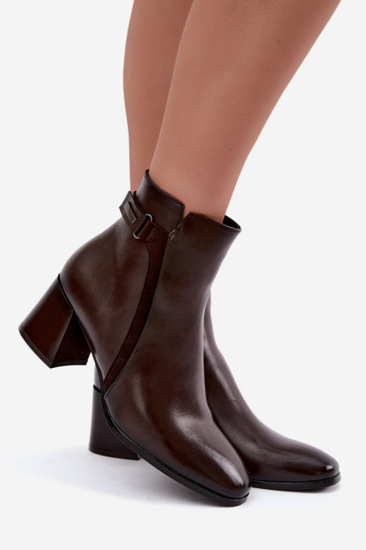 Botines aislados con tacones Vinceza 58660 chocolate