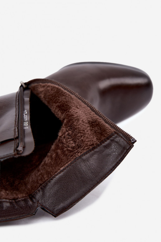 Botines aislados con tacones Vinceza 58660 chocolate