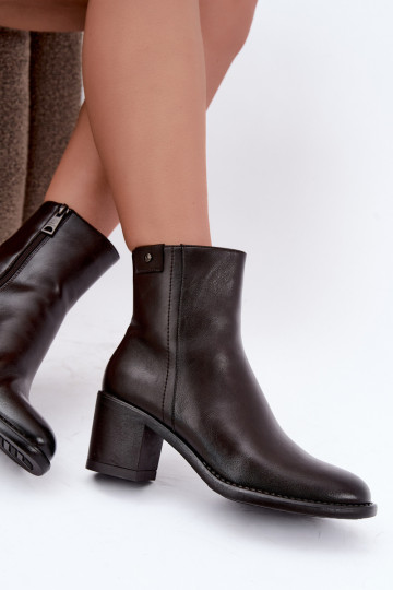 Botines aislados con tacón Vinceza 58655 chocolate