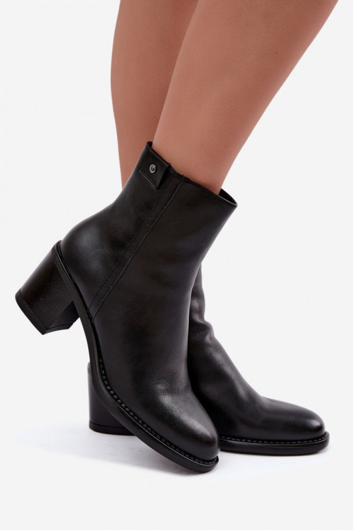 Botines aislados con tacón Vinceza 58655 negro