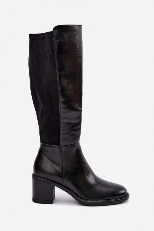 Botas largas aisladas con tacón Vinceza 58652 negro