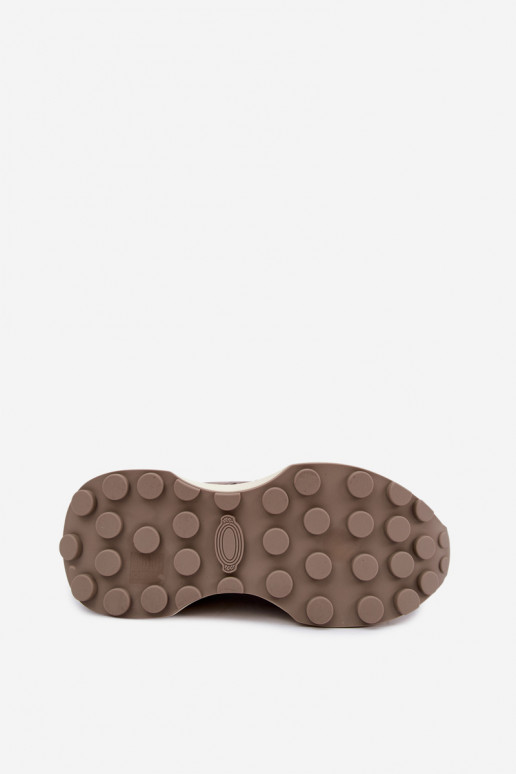 Zapatillas de mujer de ante sintético Kobbo 67048 marrón oscuro