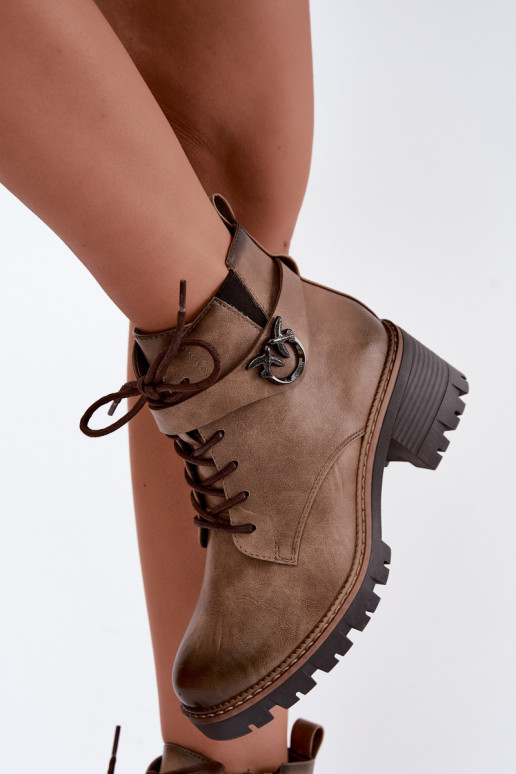 Botines de mujer calentitos en marrón Calielle