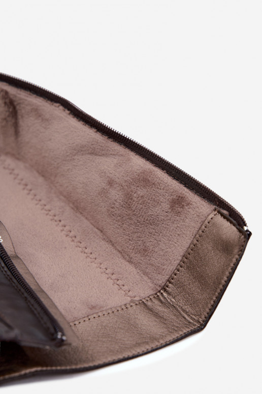 Botas altas de mujer calentitas con tacón en chocolate Rosmella