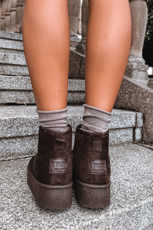 Botas de nieve con plataforma Big Star UU274223 en chocolate