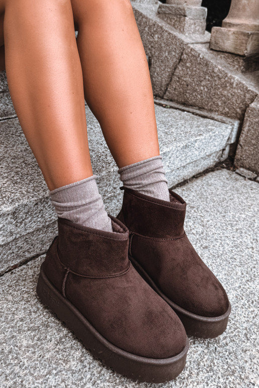 Botas de nieve con plataforma Big Star UU274223 en chocolate