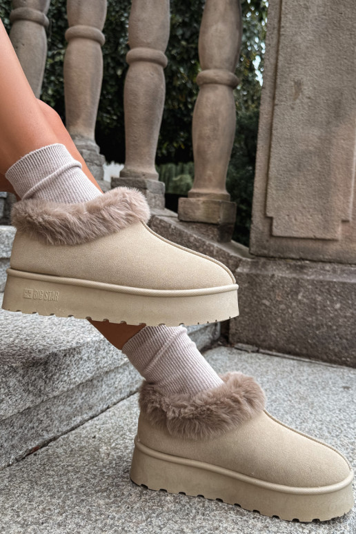 Botas de nieve con plataforma y piel Big Star UU274204 en arena