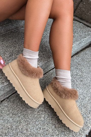 Botas de nieve con plataforma y piel Big Star UU274202 en marrón