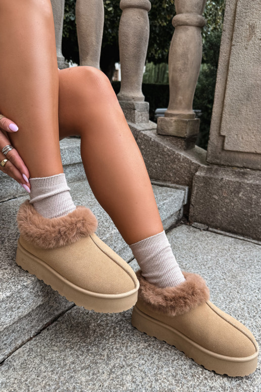 Botas de nieve con plataforma y piel Big Star UU274202 en marrón