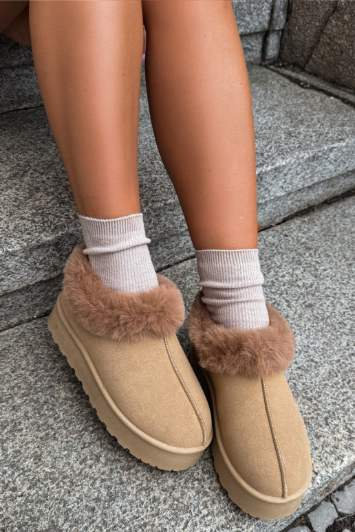 Botas de nieve con plataforma y piel Big Star UU274202 en marrón