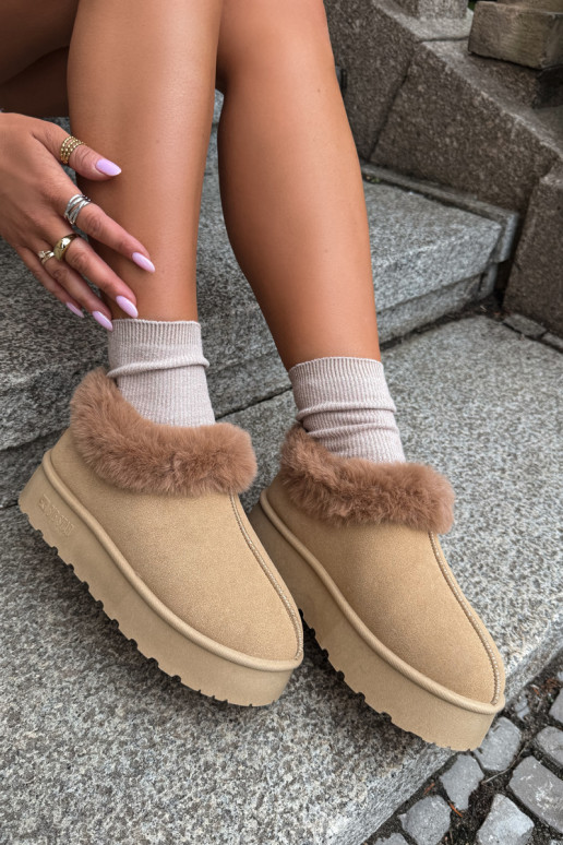 Botas de nieve con plataforma y piel Big Star UU274202 en marrón