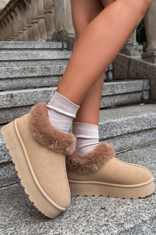 Botas de nieve con plataforma y piel Big Star UU274202 en marrón