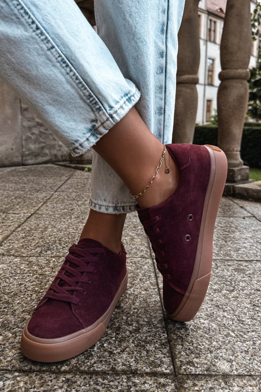 Zapatillas de mujer Big Star UU274242 en burdeos